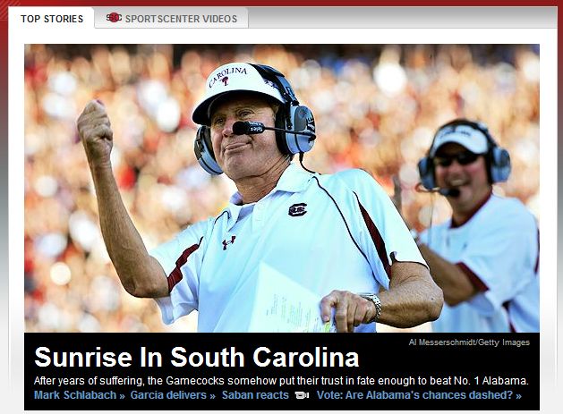 South Carolina Gamecocks Head Football Coach Steve Spurrier